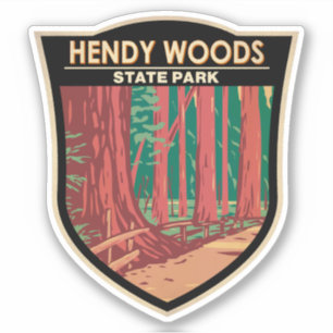 Hendy Bossen State Park California Badge  Sticker