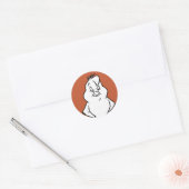 Henery Hawk Ronde Sticker (Envelop)