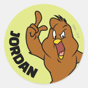 Henery Hawk Schreeuwend Ronde Sticker