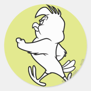 Henery Hawk Walking Ronde Sticker