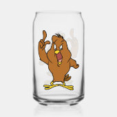 Henery Hawk Yelling Blikvorm Glas (Achterkant)