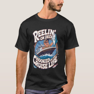 Hengelend Op Dek Verslaafd Aan Cruise Leven T-shirt