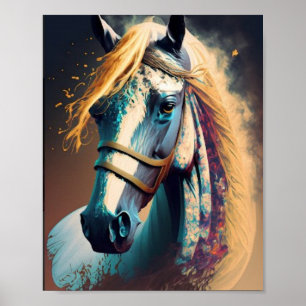 Hengst Abstracte kunst Poster