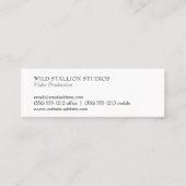hengst grijze achtergrond mini visitekaartje (Achterkant)