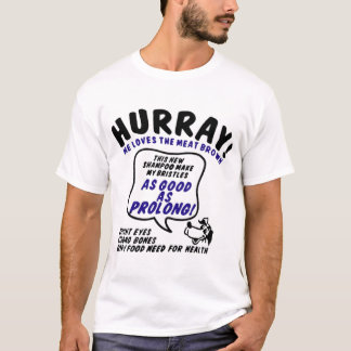 hengst-hij-houdt van-het-vlees-bruin t-shirt