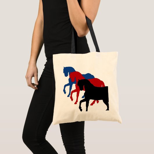 hengst sillouettes , canvas tas (Voorkant (product))