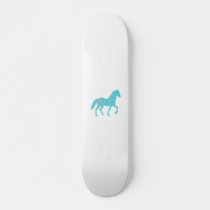 hengst van pony van paarden, mosterang silhouette skateboard