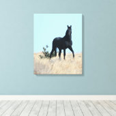 Hengst Voodoo Canvas print (Insitu (Houten vloer))