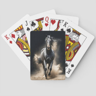 Hengst Wilde Dier Elegante Dramatische Portretkuns Pokerkaarten