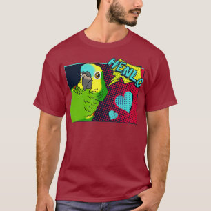 Henlo Birb memes Funny Comic Blue Fronted Amazon T-shirt
