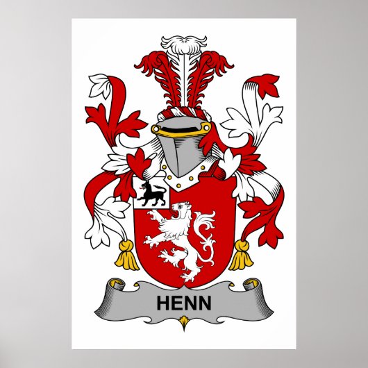 Henn Family Crest Poster (Voorkant)