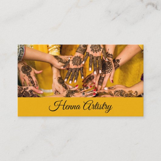 Henna Artistry Visitekaartje (Voorkant)