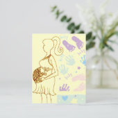 Henna Baby shower prints Invitation Kaart (Staand voorkant)
