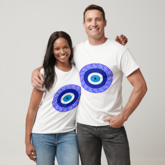 Henna Blauwe Boze oog Geluks T-shirt