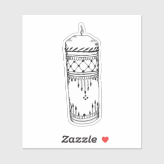 Henna Candle Sticker