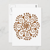 Henna Circle Briefkaart (Voorkant / Achterkant)