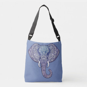 Henna Elephant Art Crossbody Tas