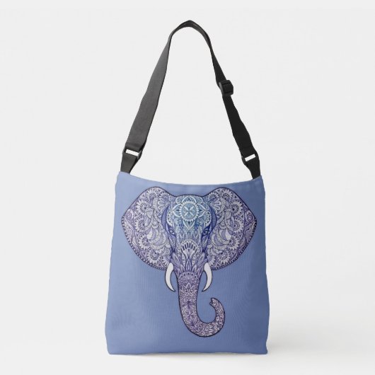 Henna Elephant Art Crossbody Tas (Voorkant)