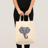 Henna Elephant Art Tote Bag (Voorkant (product))