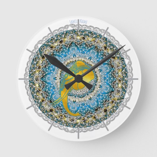 Henna Elephant Mandala Ganesha Mindfult Horloge (Recto)