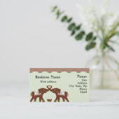 Henna Elephants Visitekaartjes (Staand voorkant)