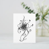 Henna Flower in Vines Briefkaart (Staand voorkant)
