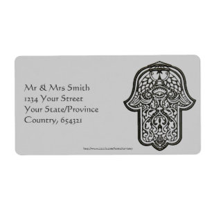 Henna Hand of Hamsa (Origineel) Etiket