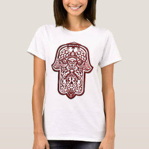 Henna Hand of Hamsa (Rood) T-shirt
