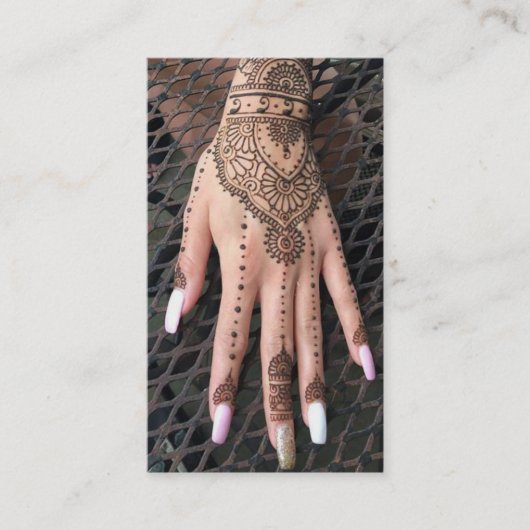 Henna Hand Tattoos Visitekaartje (Voorkant)