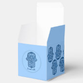 Henna Hand van Hamsa (blauw) Bedankdoosjes (Geopend)