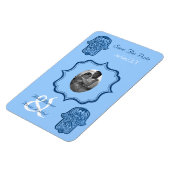 Henna Hand van Hamsa (blauw) (datum opslaan) Magneet (Linkerzijde)