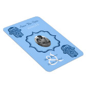 Henna Hand van Hamsa (blauw) (datum opslaan) Magneet (Rechterzijde)