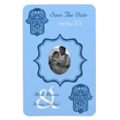 Henna Hand van Hamsa (blauw) (datum opslaan) Magneet (Verticaal)