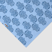 Henna Hand van Hamsa (blauw) Tissuepapier (Detail)