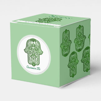Henna Hand van Hamsa (groen) Bedankdoosjes