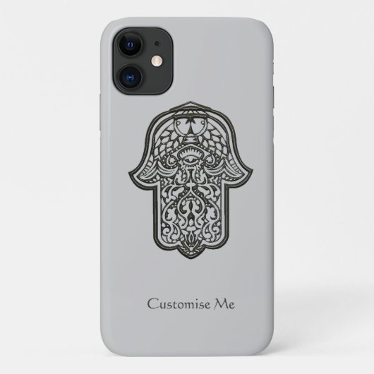 Henna Hand van Hamsa (Origineel) iPhone Case (Achterkant)