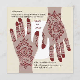Henna Handen Uitnodiging
