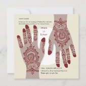 Henna Hands Uitnodiging (Voorkant)
