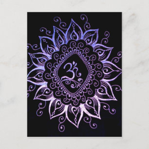 Henna Hindu Symbol Postcard Briefkaart