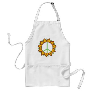 Henna Lotus Flower Peace Sign Standaard Schort