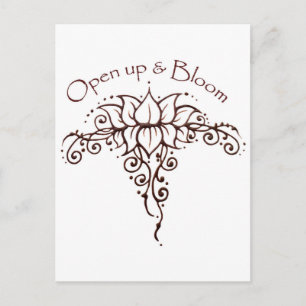 Henna Lotus 'Open Up & Bloom' Briefkaart