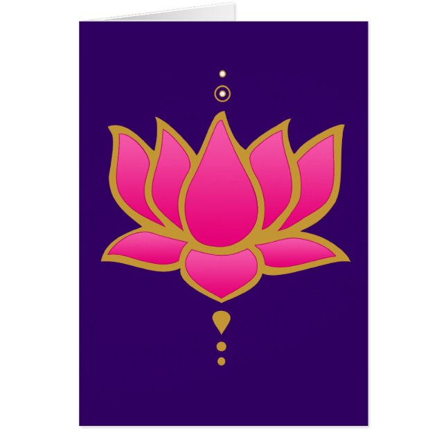 Henna Lotus Pink Card (Voorkant)