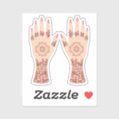 Henna Mehndi Hands Desi Arab Sticker (Vel)