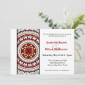 Henna Mehndi Wedding Kaart (Staand voorkant)