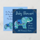 Henna Olifant (Baby shower) Kaart (Voorkant / Achterkant)