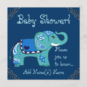 Henna Olifant (Baby shower) Kaart