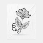 Henna Paisley Mehndi Doodles Fleece Deken (Voorkant)