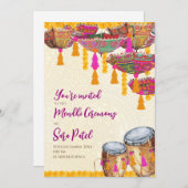 Henna Party nodigt Mehndi Invites, partij Mehndi u Kaart (Voorkant / Achterkant)