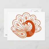 Henna pauock briefkaart (Voorkant / Achterkant)