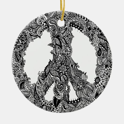 Henna Peace Sign Ornament (Voorkant)